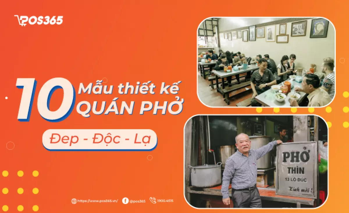 Gợi ý 10 mẫu thiết kế quán phở Đẹp - Độc - Lạ thu hút khách