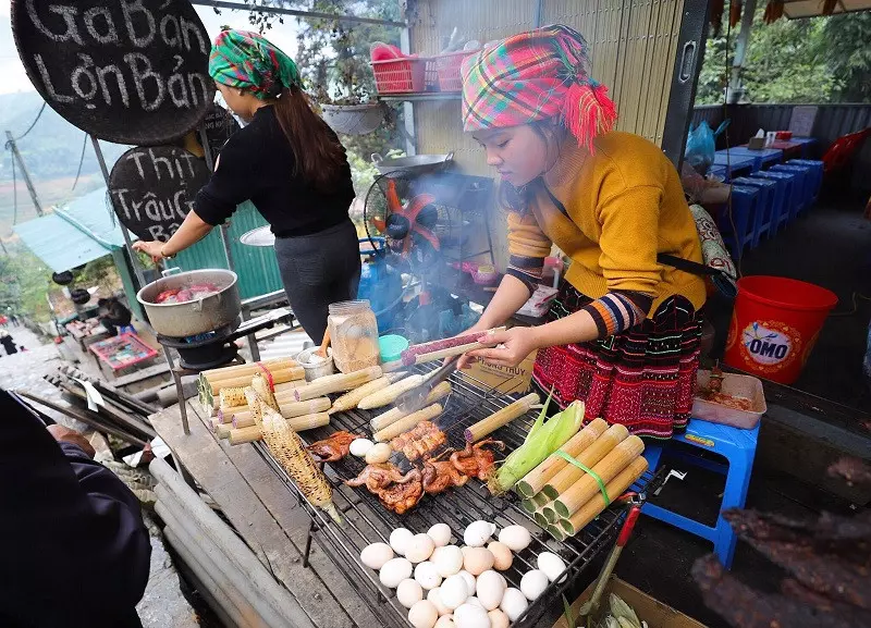 Bản Cát Cát còn làm say lòng du khách bởi nhiều món ngon hấp dẫn. Ảnh: Sưu tầm.