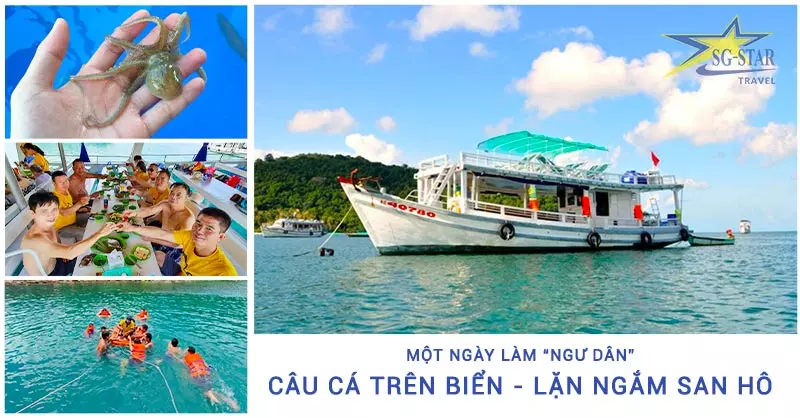 Tour đi câu - Tắm biển - Lặn ngắm san hô & Tiệc Bar trên biển