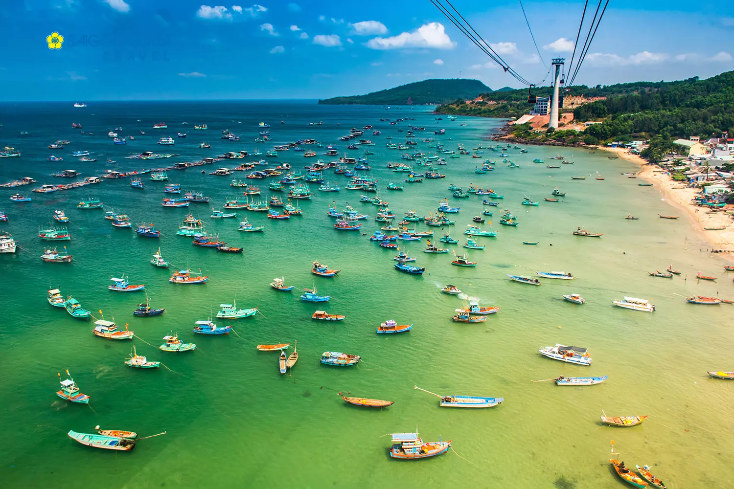 Cáp treo 3 dây vượt biển dài nhất thế giới tại Hòn Thơm