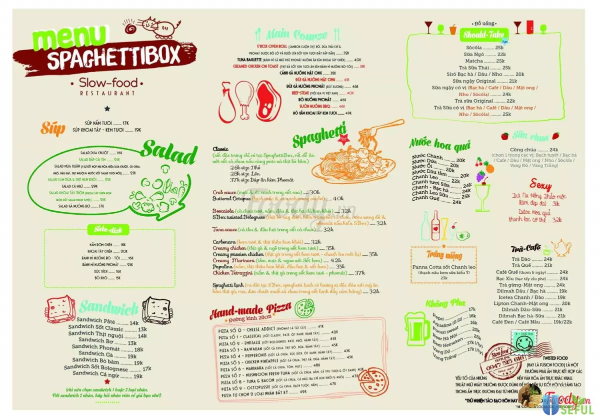 Khám phá các món ăn tại SpaghettiBox