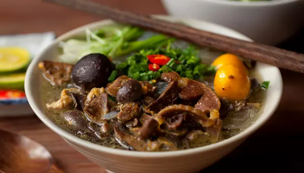 Miến nấu lòng gà