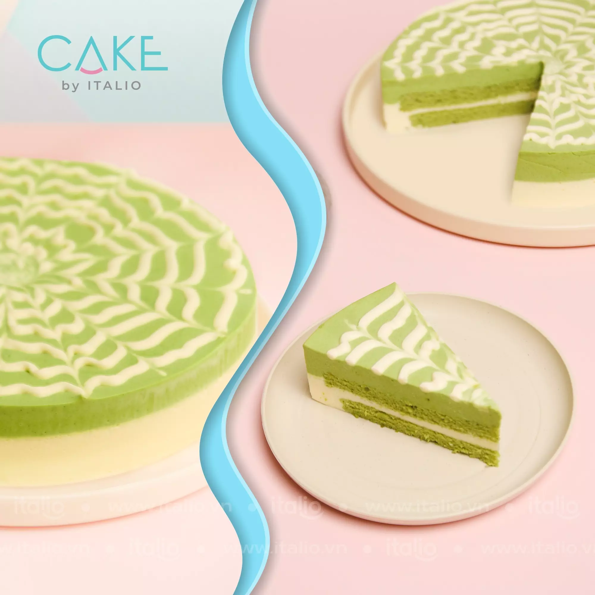 Cheesecake trà xanh với hương vị thơm ngon, mát lạnh và béo ngậy