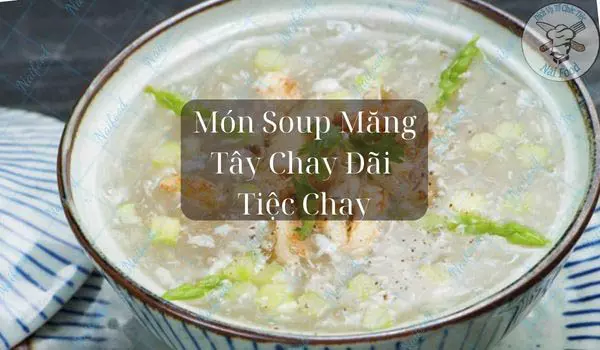 Súp măng tây chay