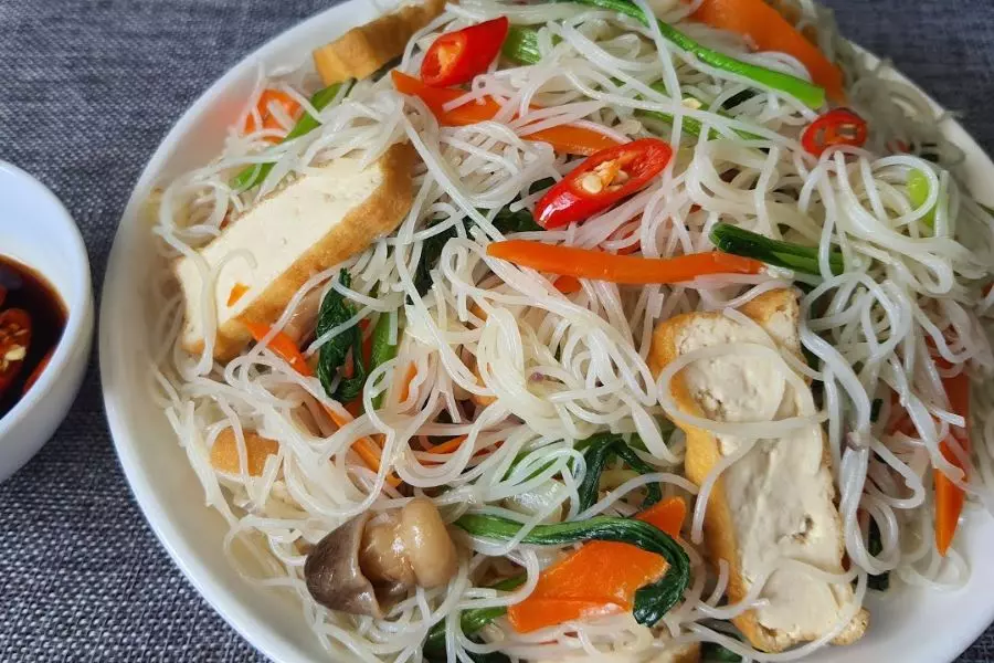 Bún xào chay