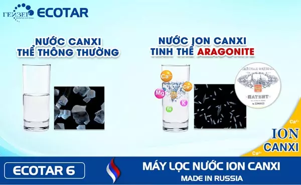 Nước ion canxi mang lại nhiều hiệu quả cho cơ thể.