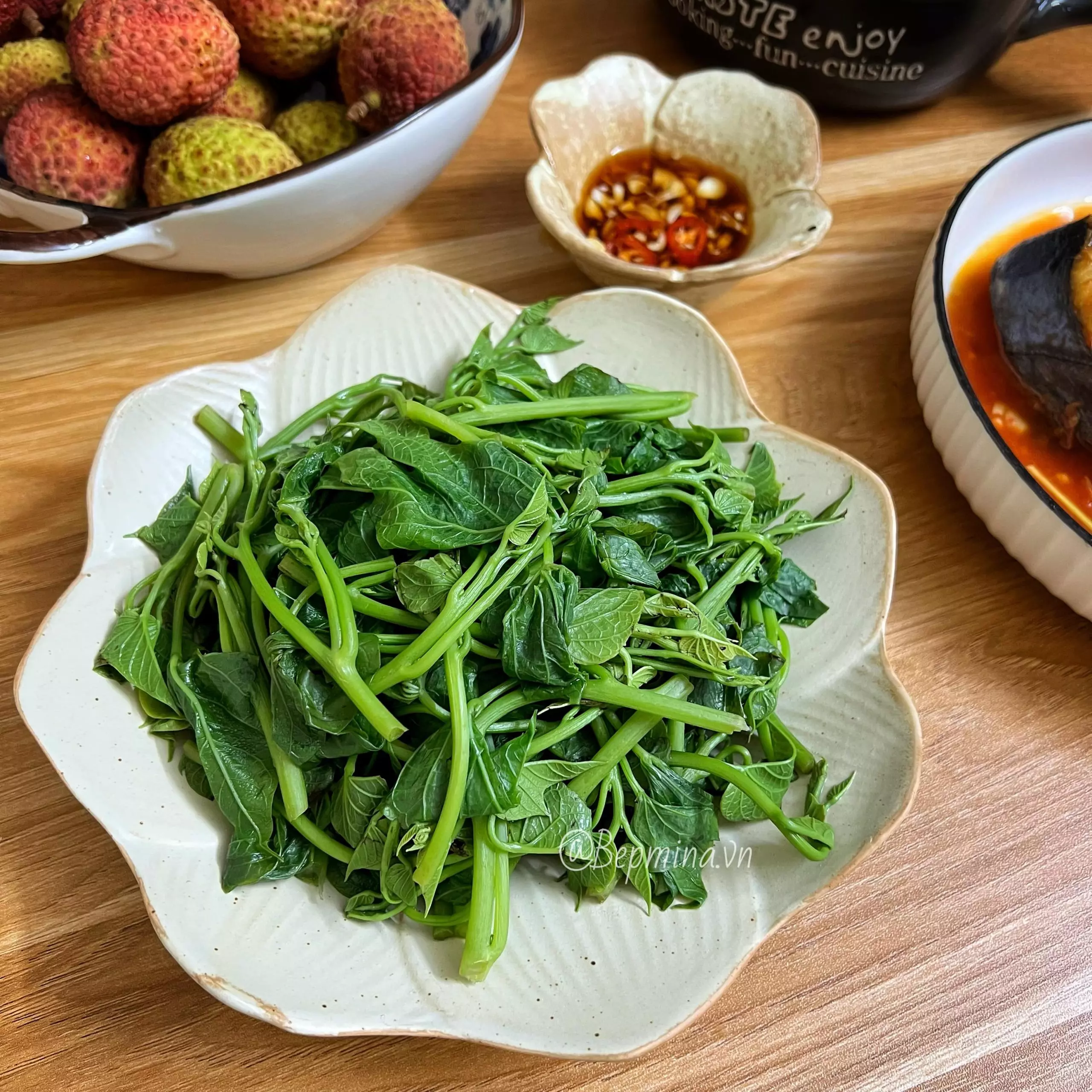 rau lang luộc