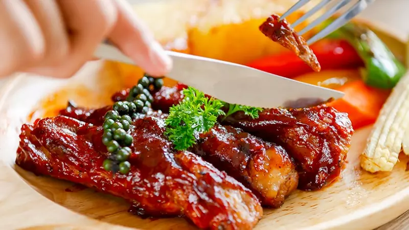 Sườn nướng sốt BBQ