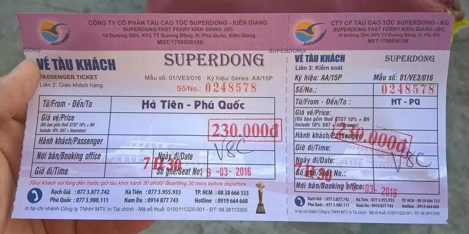 Cập nhật thông tin chi tiết về giá vé tàu Superdong đến Phú Quốc