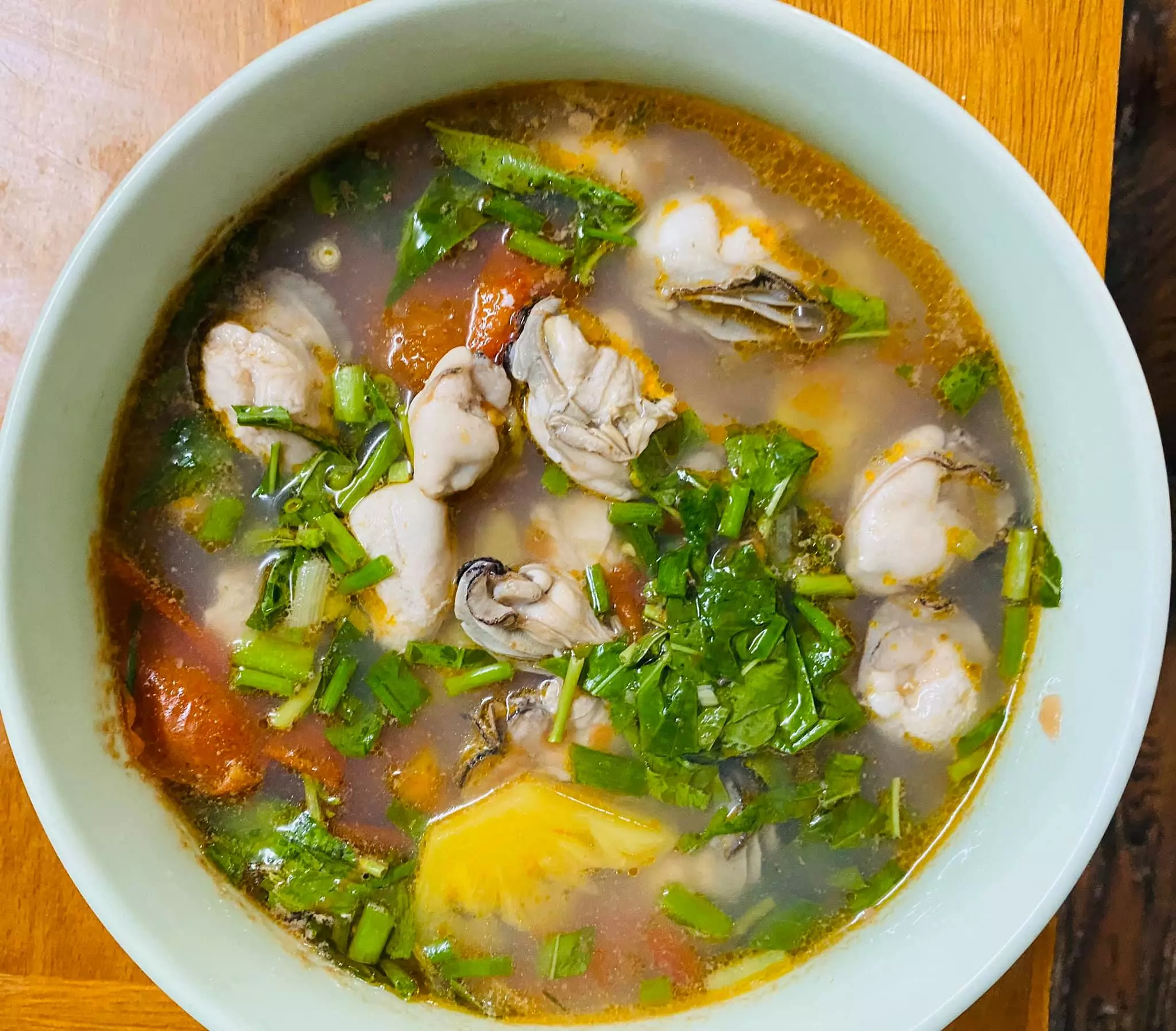 hàu nấu canh chua