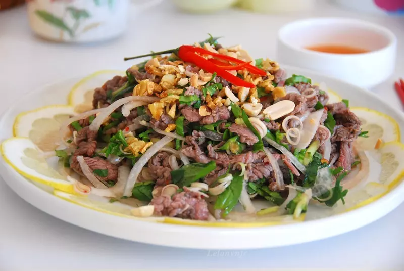 Cách làm món bò tái chanh ngon nhức nhối