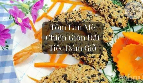 Tôm lăn mè chiên giòn