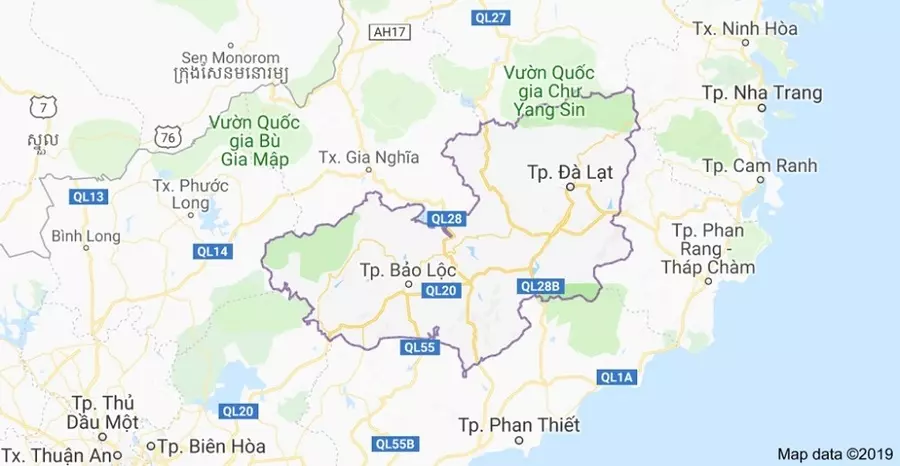 Vị trí địa lý của thành phố Đà Lạt