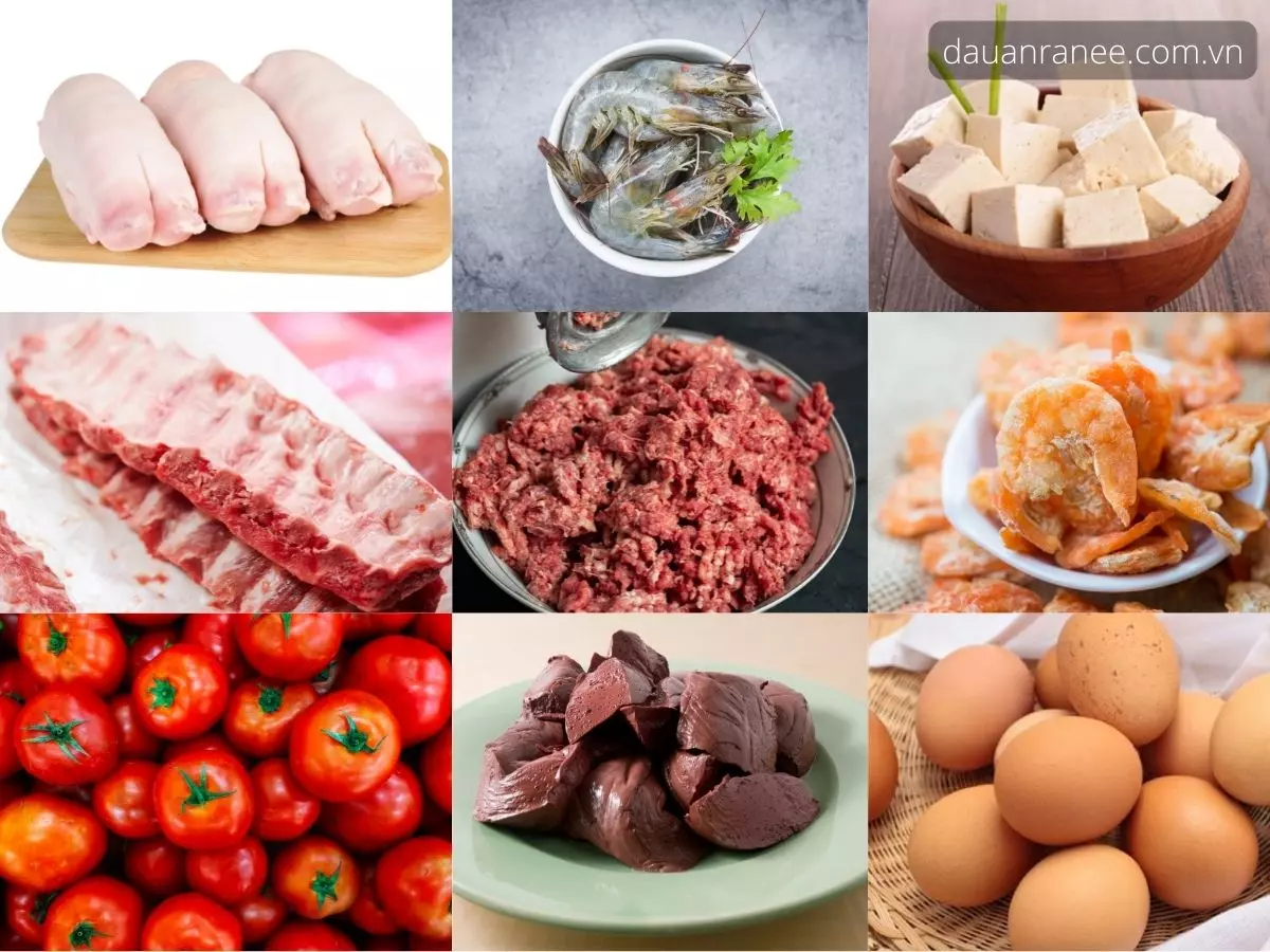 Chuẩn bị nguyên liệu nấu cách làm riêu tôm thịt đơn giản