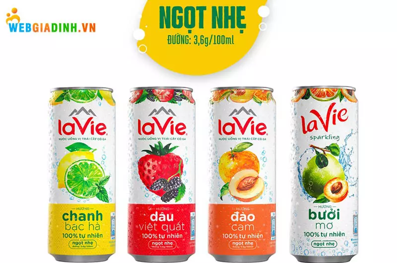 Nước Uống vị Trái Cây Có Gas La Vie Sparkling