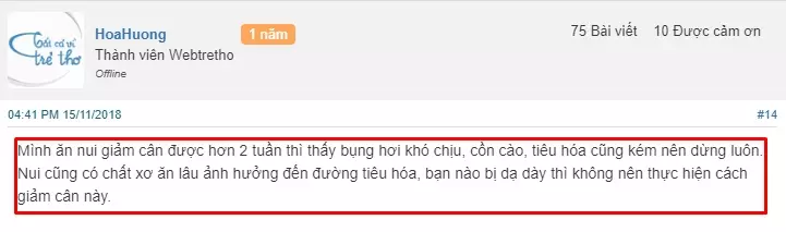 ăn nui có mập không