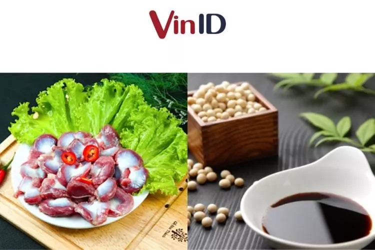 Mề gà và xì dầu là 2 nguyên liệu chính của món ăn