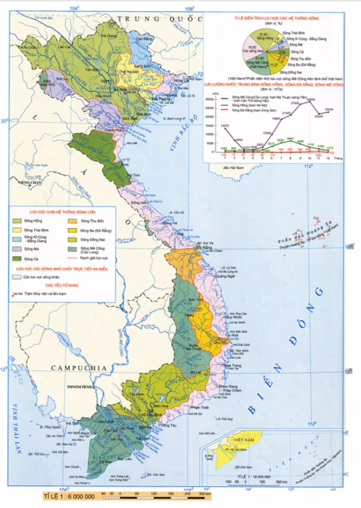 Bản đồ các hệ thống sông