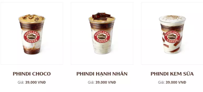 do uong Highland Coffee