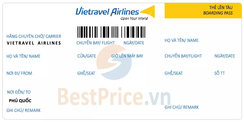 Vé máy bay Vietravel Airlines đi Phú Quốc