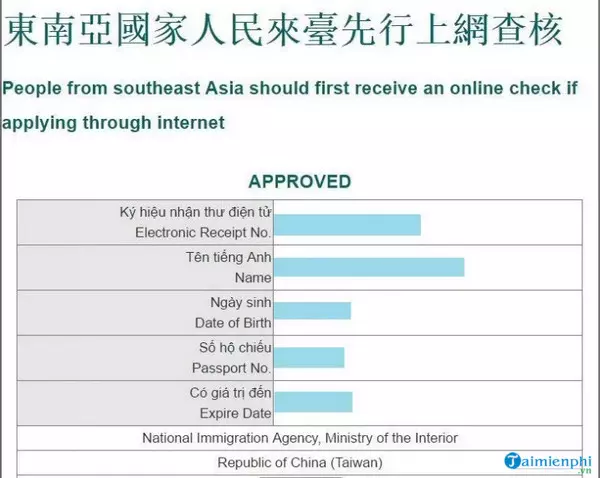 Hướng dẫn thủ tục xin Visa du lịch Đài Loan tự túc