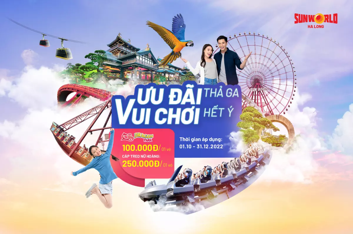 Vui chơi hết ý với chính sách giá vé siêu hấp dẫn từ Sun World Ha Long