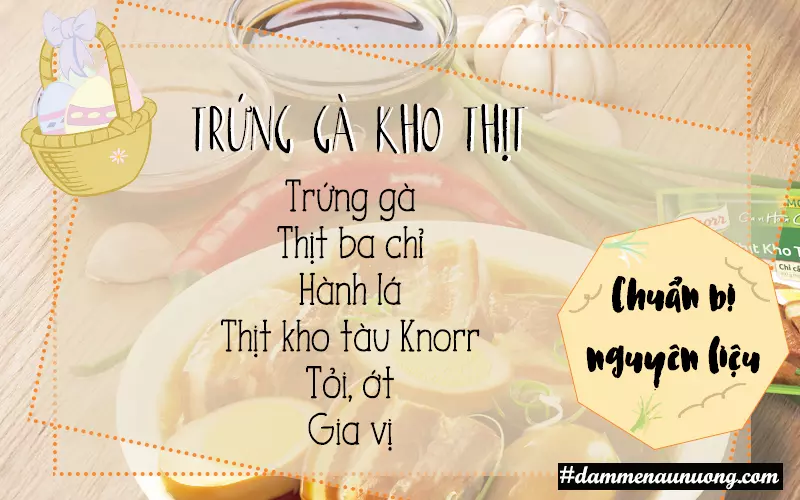 Trứng gà kho thịt