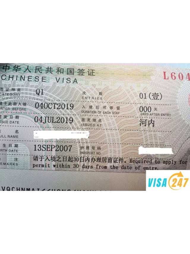   Các thông tin về thủ tục, hồ sơ xin Visa Trung Quốc
